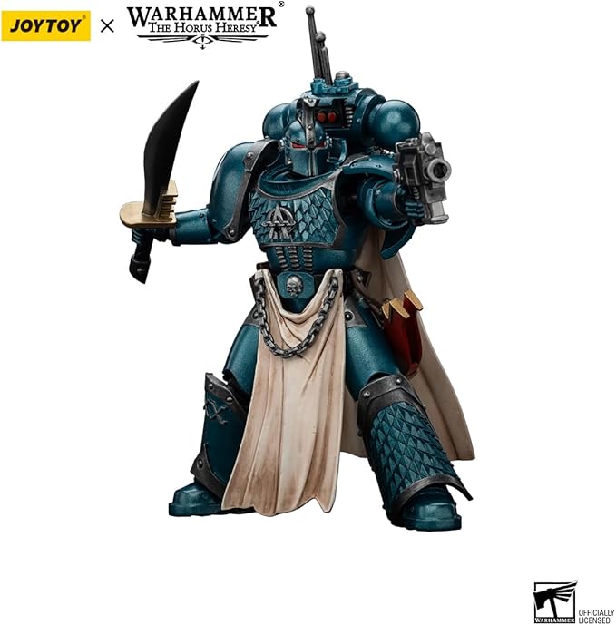 JOYTOY Warhammer The Horus Heresy Alpha Legion Legion Praetor with Power Sword - 1:18 Scale 4.96in Action Figure Mecha Joy Toy Collection Model