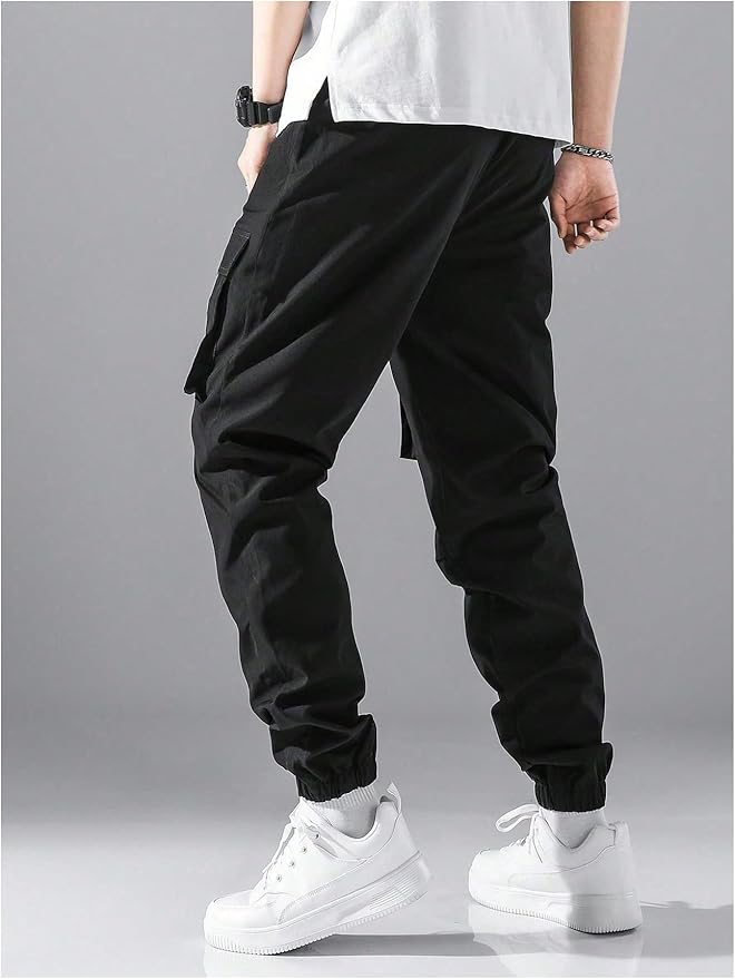 GORGLITTER Boy's Cargo Pants Casual 2 Piece Elastic Waist Hiking Going Out Khaki Pants Joggers with Pockets Clothes