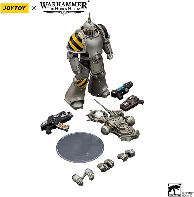 JOYTOY Warhammer The Horus Heresy lron Warriors MKlIl Tactical Legionary with Nuncio-vox 1:18 Scale Action Figure Mecha Joy Toy Collection Model 4.8 inch