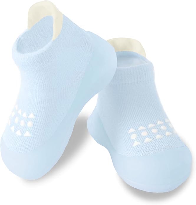 Hstyle Baby Sock Shoes Toddler Walking Shoes Infant Non-Slip Slippers Soft Rubber Sole Sneakers for Baby Boys Girls
