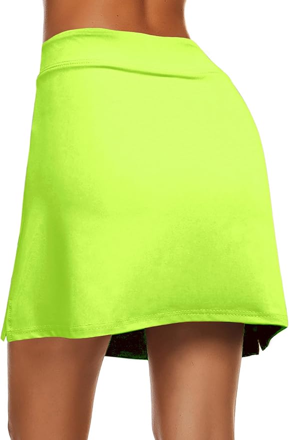 Ekouaer Women's Active Performance Skort Lightweight Skirt for Golf Tennis | Built-in Shorts, A Line, High Waisted, Tummy Control, Pickleball, Running, Workout, Sports, Skorts for Woman