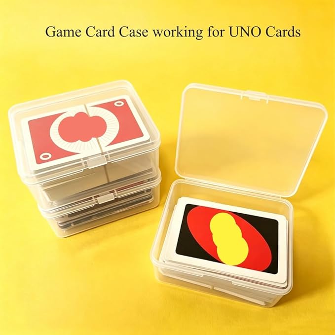 6PCS Card Case for UNO Card, Plastic Playing Card Case, Card Holder Box, Plastic Card Storage Box