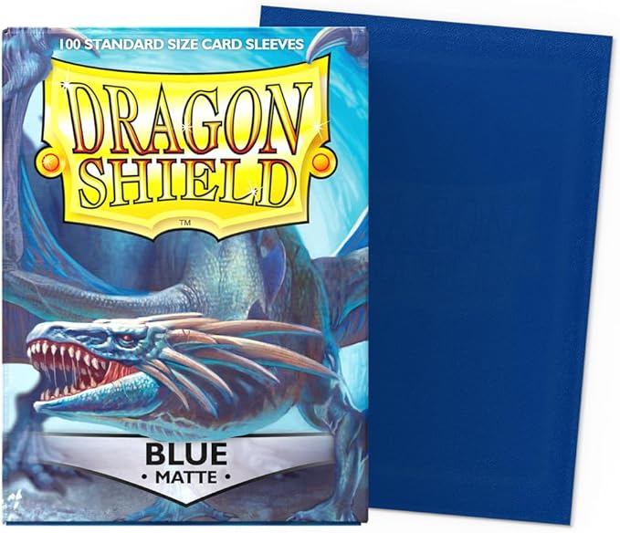 Dragon Shield | Standard Size Matte Card Sleeves | 100 CT - Smooth & Tough TCG Sleeves - Compatible with Pokemon, Flesh & Blood, One Piece & Magic the Gathering | Matte Blue