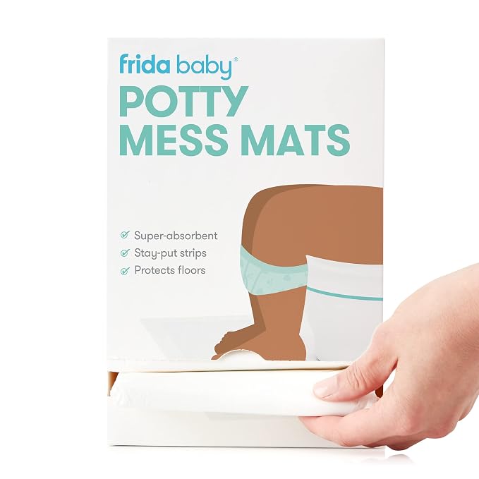 Frida Baby Potty Mess Mats | Disposable, Super-Absorbent Floor Pads for Easy Cleanup (Pack of 2)