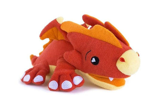 SoapSox Kids Exfoliating Bath Scrub (Scorch The Dragon) - Soft Animal Toy Wash Cloth Sponge with Soap Pocket Insert - Fun Loofah Characters for Babies, Kids and Children