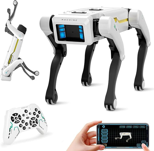 Mostop Smart Robot Dog, Interactive AI Smart Dog Toy for Kids 5-7 - RC Robot Puppy with Voice/App/Remote Control, Support Action Programming, 30+ Actions, Ideal STEM Gift for Adults/Kids