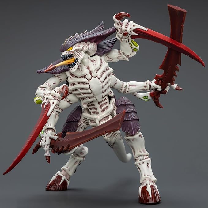 JOYTOY Warhammer 40K 1/18 Action Figures, Tyranids Hive Fleet Leviathan Tyranid Warrior with Boneswords Perfect for Collectors & Decor, Ideal Gift for Birthdays, Christmas, Character Figure - JT7004
