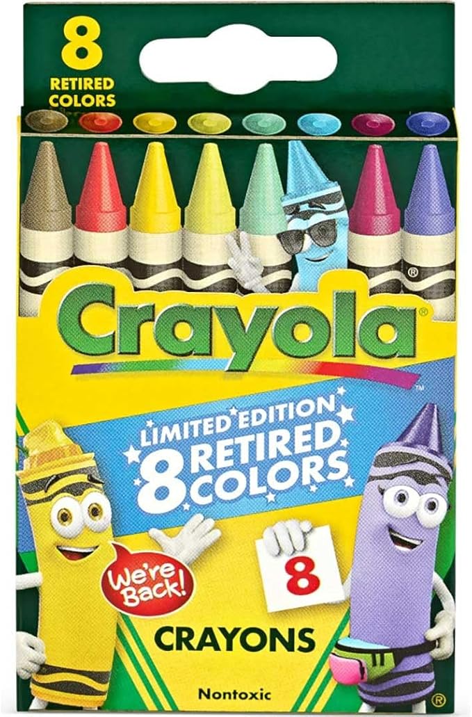 Crayola Crayons Limited Edition with 8 Retired Colors, 1 Box