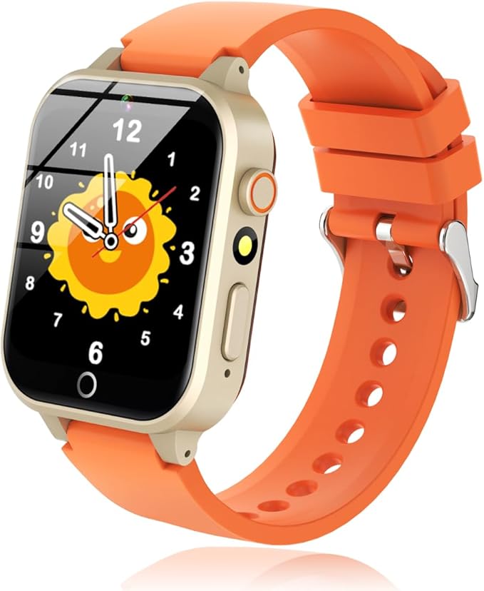 Kids Games Watch, with 26 Puzzle Games, Touch Screen, HD Camera, Alarm Clock, Toys for Ages 3-12 Years Old.Birthday Gift for Boys Girls (Orange)