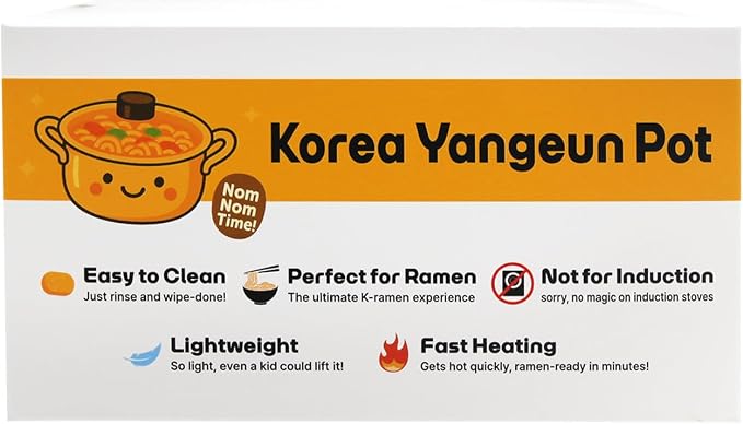 Korea noodle pot Yangeun Aluminum Noodle Pot 6.3" (16cm) | Traditional Korean Cookware for Ramen, Soup & Stew