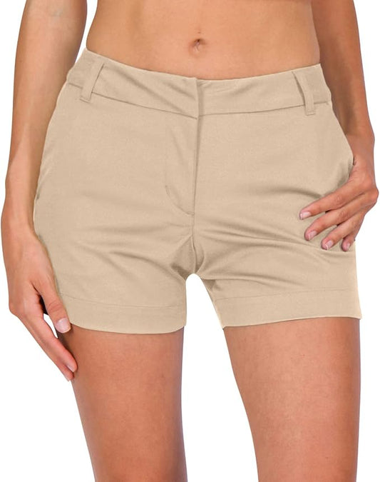 Three Sixty Six Womens Golf Shorts 4 ½ Inch Inseam - Quick Dry Active Shorts with Pockets, Athletic and Breathable