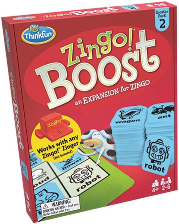 ThinkFun Zingo! Booster Pack #2 - Expansion Pack for Popular Zingo! Game | Designed for Kids Ages 4 and Up | Brain-Stimulating Word Puzzle Game | Trusted by Families Worldwide