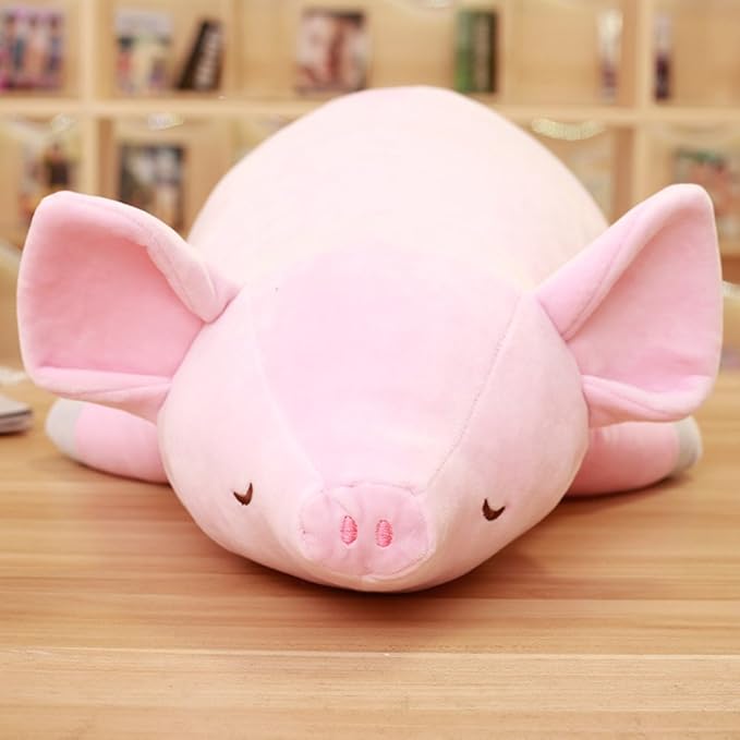 Stuffed Plush Pig Animal Toys 20 Inches Pink Piggy Animal Stuffed Plushies Super Soft Cute Cuddly Pillow Cushion Stuff Dolls Gifts for Children Kids Boys Girls Room Decor Bed Nursery, 20Inches