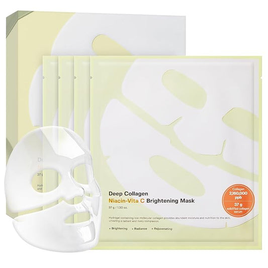 SUNGBOON EDITOR Deep Collagen Niacin-Vita C Overnight Mask | Brightening & Wrinkle Care Mask | 2,160,000PPB Collagen + Niacinamide + Vita C | Korean Skincare, 4ea | Valentines Day Gifts for Woman