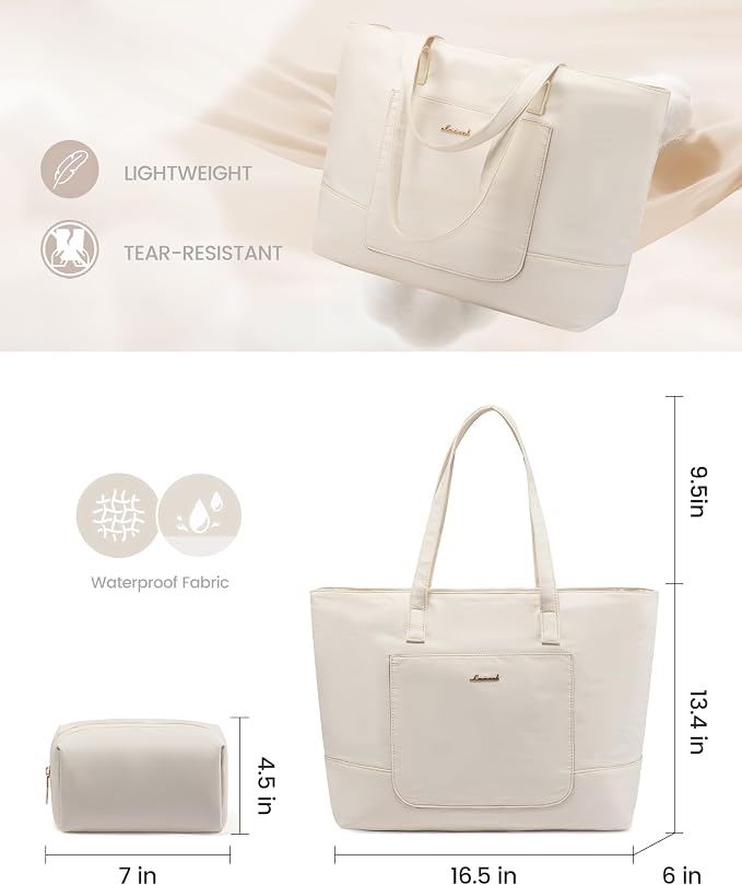 LOVEVOOK Tote Bag for Women, Work Tote with Laptop Compartment for Nurse Travel Commuter, Gym Tote Purse with Yoga Mat Strap