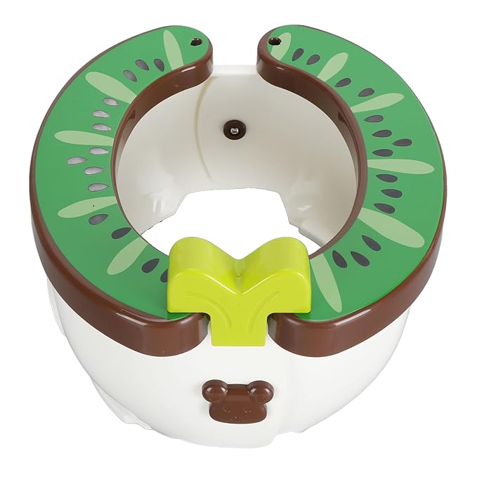 Yinhing Toddler Potty Training Toilet 2 in Foldable Portable Travel for Kids Green Compact Design Easy to Non Slip Base (Brown)