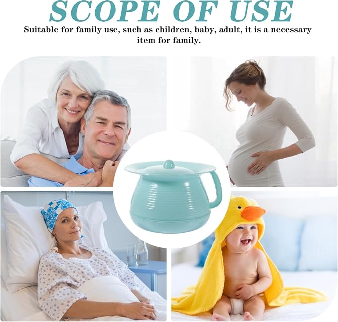 Portable Spittoon with Lid: Toddler Training Potty - Bedside Urinal for Seniors Hospital Patients