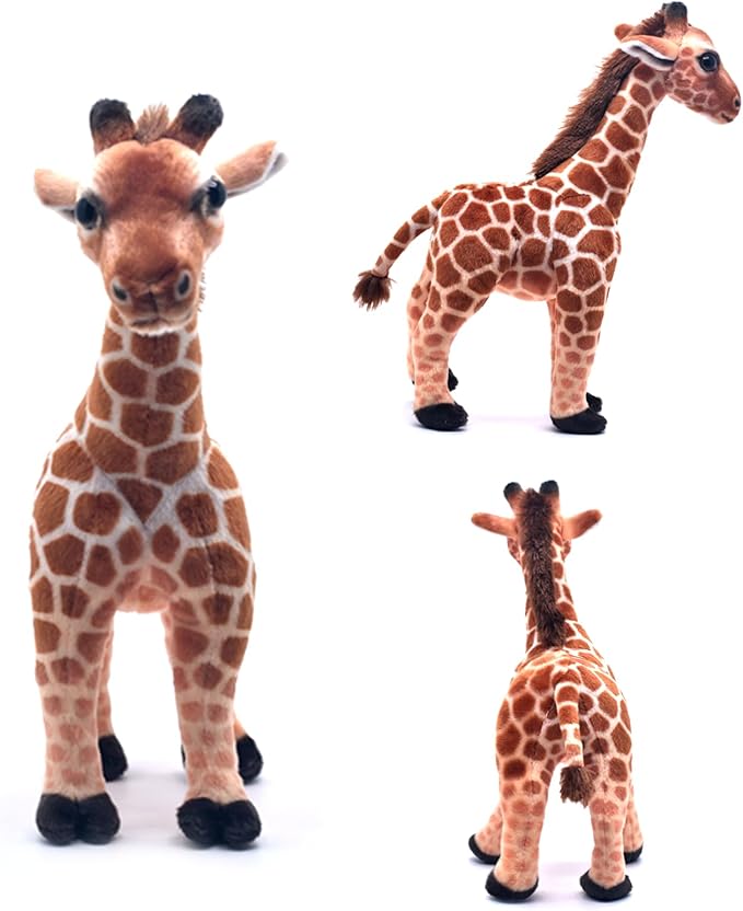 HWD 14'' Lifelike Stuffed Giraffe Doll, Cute Soft Stuffed Animals Plushies Toys for Kids Toddlers Christmas Xmas Birthday