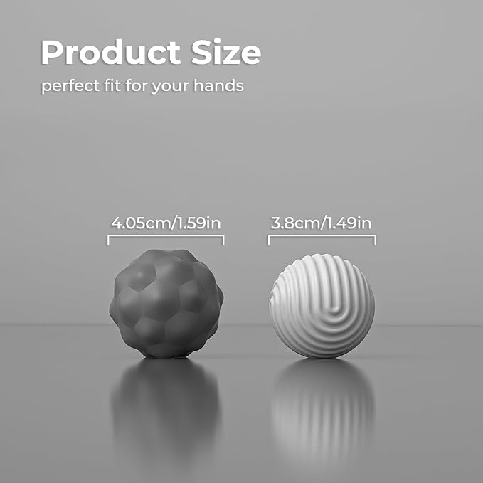 Large Magnetic Fidget Ball Toys for Adults, 2Pcs Soft Silicone Fidget Magnets, Silent Fidget Toys for Adults Ages, Textured Magnetic Balls & Stress Relief Desk Office Toys (Grey, Extra Large)
