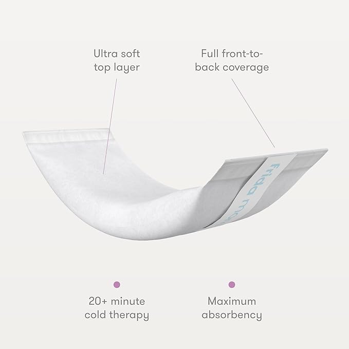 Frida Mom 2-in-1 Postpartum Pads, Absorbent Perineal Ice Maxi Pads, Instant Cold Therapy Packs and Maternity Pad in One