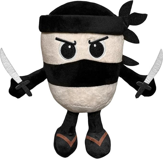Italian Brainrot Plush Toy 10 Inches Capuccino Assassino Plush Soft Stuffed Meme Dolls for Collectors, Aesthetic Décor & Funny Gift Ideas
