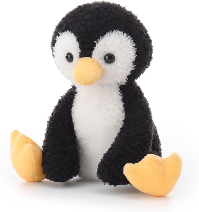 Apricot Lamb Velvet Penguin Stuffed Animals for Kids, Soft Cute Plush Toys for Baby Girl and Boy, 6.3 Inches