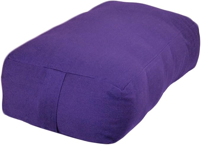 YogaAccessories Small Rectangular Cotton Yoga Bolster