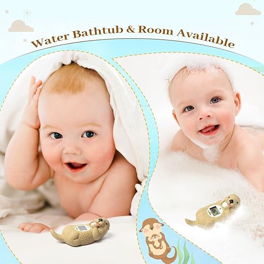 Digtal Baby Bath Thermometer for Infants Accurate Otter Bathtub Thermometer BPA Free Baby Bath Temperature Toy Easy to Use