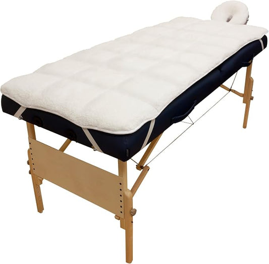 Body Linen 8 Pack - Abundance Deluxe Quilted Fleece Massage Table Pad Set. Includes Face Cradle Cover & Table Pad. Microfiber Fleece is Lint Free, Super Soft & Cushy