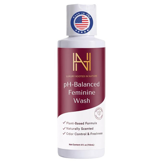 Feminine Gel for Women pH Balanced Intimate Wash with Aloe, Chamomile & Cranberry Extract Plant-Based, Odor Control, Soothing Botanical Formula & Sensitive Skin Care, Made in USA, 4 fl oz