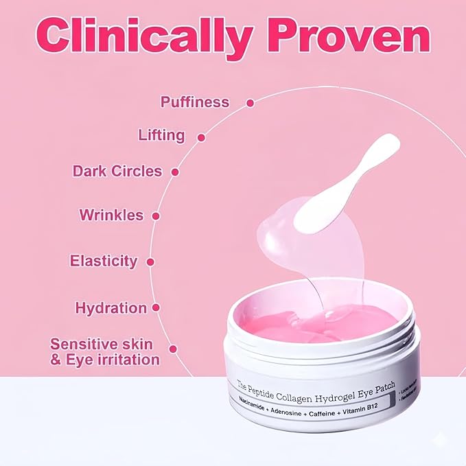 Collagen Collagen Hydrogel Eye Masks for Puffy Eyes and Dark Circles, 60 Piece Set Skin Care Eye Patch (1PCS)