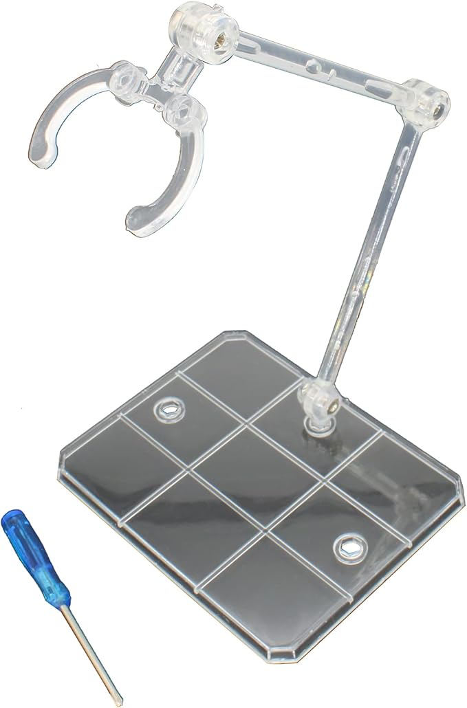 Action Figure Stands Adjustable Action Figure Display Holder Base Sturdy Base Clear Doll Model Support Stand Action Base Display Stand for 1/144 Figure Model Toy [FDXGYH, Manual Assembly]