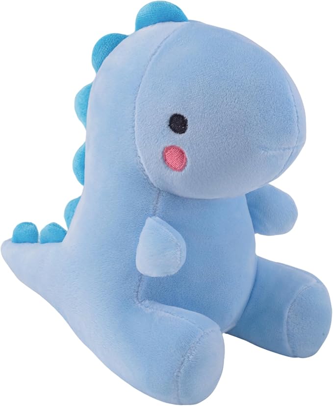 Plush Dinosaur Stuffed Animal Cute Toys Anime Dinosaur Soft Throw Pillow Gift for Children Boys Girls Blue 10.6 inch