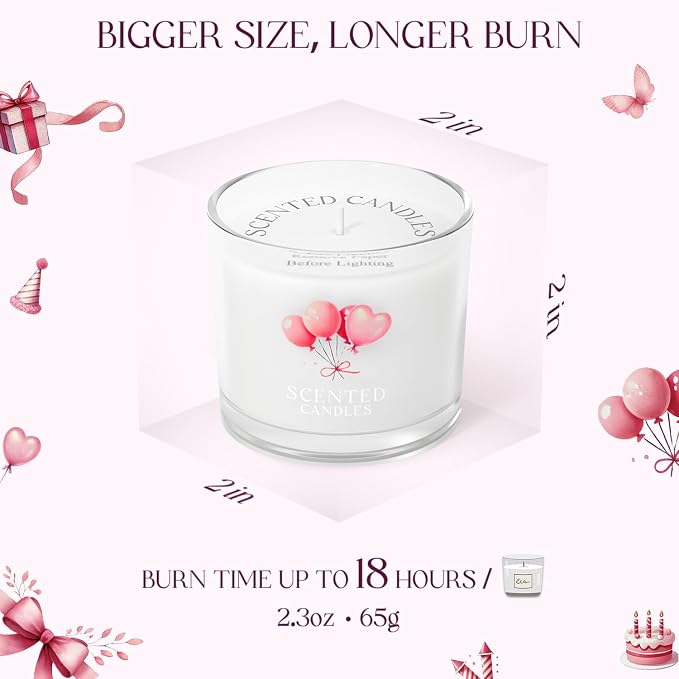 CHILLFLAME 18th Birthday Gifts for Girls, Birthday Candle Gift Set for Her, 6 Scented Votive Candles, Candles Gifts for Women/Men (6 Color, 14 oz)