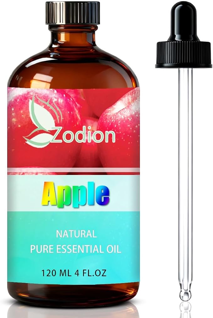 Apple Essential Oil - Apple Oil for Diffuser, 4 Fl Oz(120ml) | Candle Making, Soap Making, aroma, Strong Scent, Pure, Natural, Home Fragrance, Massage