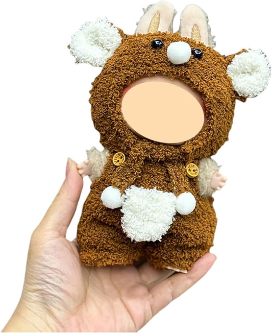 Deer Animals Clothes for Doll, Crochet Cloth Set for 17cm Dolls, Stylish Adorable Doll's Outfits Accessories