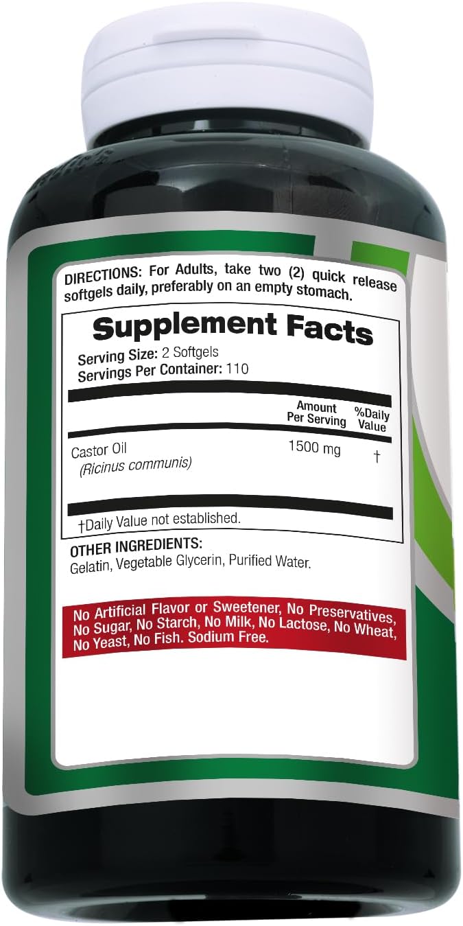 FITO MEDIC'S Lab | Castor Oil Pills |220 softgels | Castor Oil softgels | Concentrate Extract