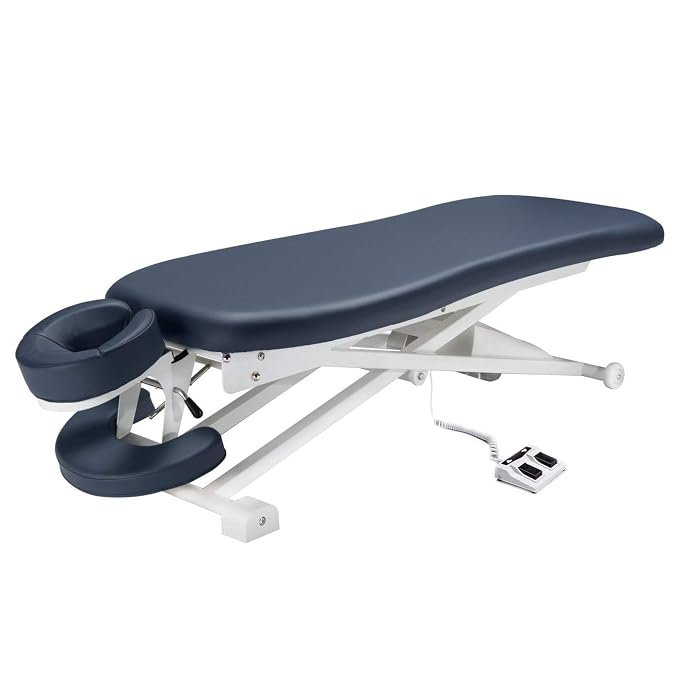 Master Massage 29” TheraMaster Flat Powerlift Electric Table Royal Blue