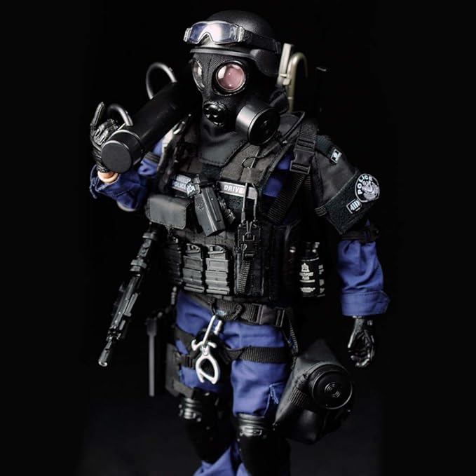 12inch Soldier Action Figure Model, 1/6 Scale Realistic Army Military Police Soldier Model Set with Accessories Collection Toys
