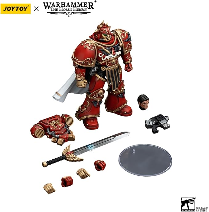 JOYTOY Warhammer The Horus Heresy Blood Angels Legion Praetor with Paragon Blade 1:18 Scale Action Figure Mecha Joy Toy Collection Model 4.9in