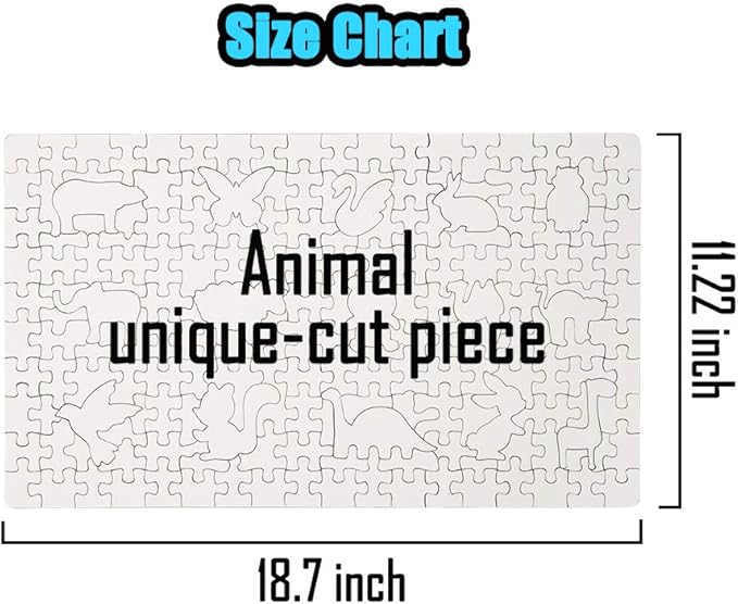 Custom Puzzle from Photo Custom Jigsaw Puzzle Unique Birthday Present Suitable for Children Family and Friends Personalized Puzzle-Multi Size (Animal Unique-Cut Piece-Cardboard)