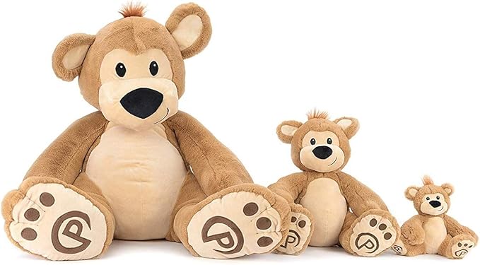 Plushible Pawley The 10" Teddy Bear Stuffed Animal - Teddy Bear Plush Toy with Embroidered Details, Soft Stuffed Toy for Babies, Toddlers & Kids, Ideal for Birthdays