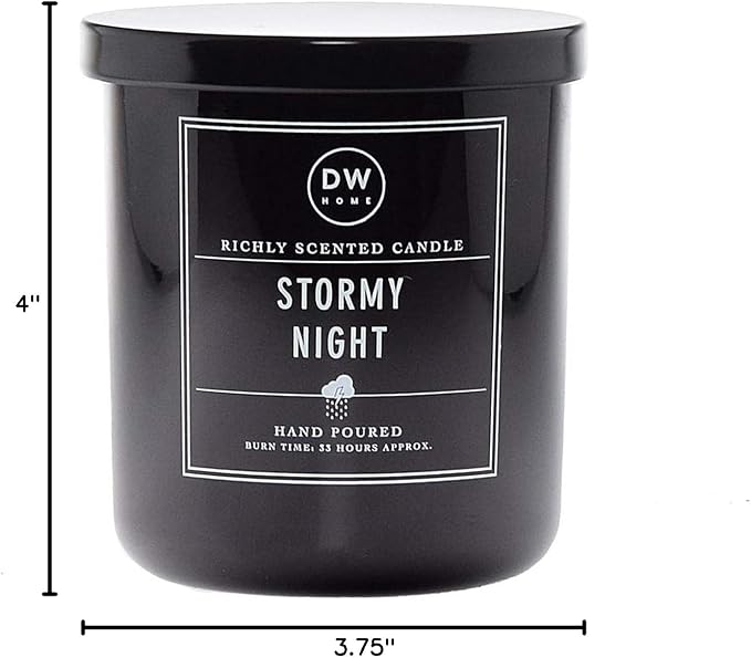 DW Home Stormy Night Scented Candle for Home, 9 oz, 8.8 oz Candle Jar, Up to 33H Burn Time, Luxury Scented Candle for Relaxation, Gifting, Home Décor