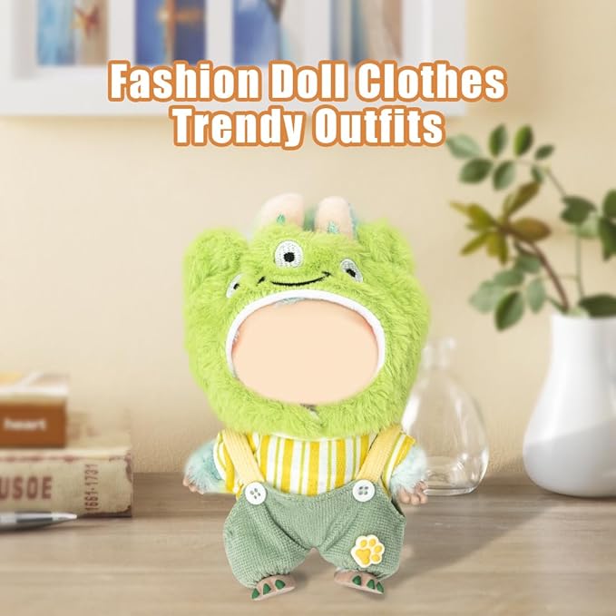 Clothes for 17cm Dolls(NO Doll) Outfit with Accessories Suit Cute Stylish Dress Up Set Three-Eyed Monster