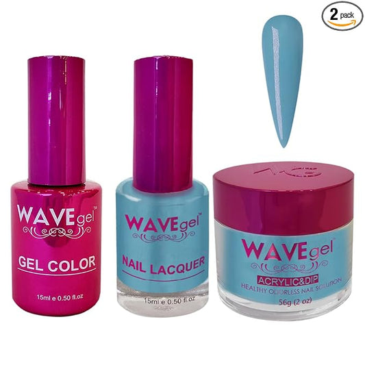 WAVEGEL Soak-Off Gel, Nail Lacquer & Acrylic/Dip Powder Matching Set - Princess Collection - #63 Dream Team