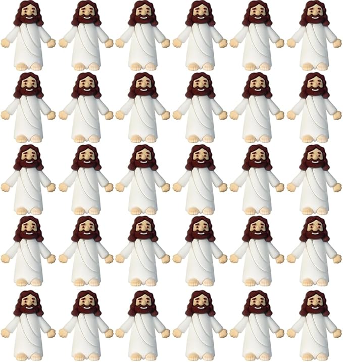Mini Jesus Figures, Set of 30pcs Action Figures Little Jesus Figures, Tiny Jesus Figures to Hide and Seek Religious Gifts for Easter Egg Stuffers