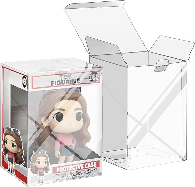 Protector Cases Compatible with Funko, 30 Pack Fit Standard 4-Inch Collectible Figures, Stackable Storage, Clear Display Box with Protective Film, 30 Pack