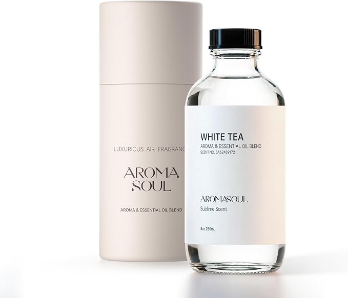 White Tea Aroma Essential Oil Blend Sublime Scent, Hotel Diffuser Oil Inspired by The White Tea Scent - Premium Fragrance Oil No. SA62489172 for Ultrasonic and Waterless Diffusers - 250 mL, 8 fl oz