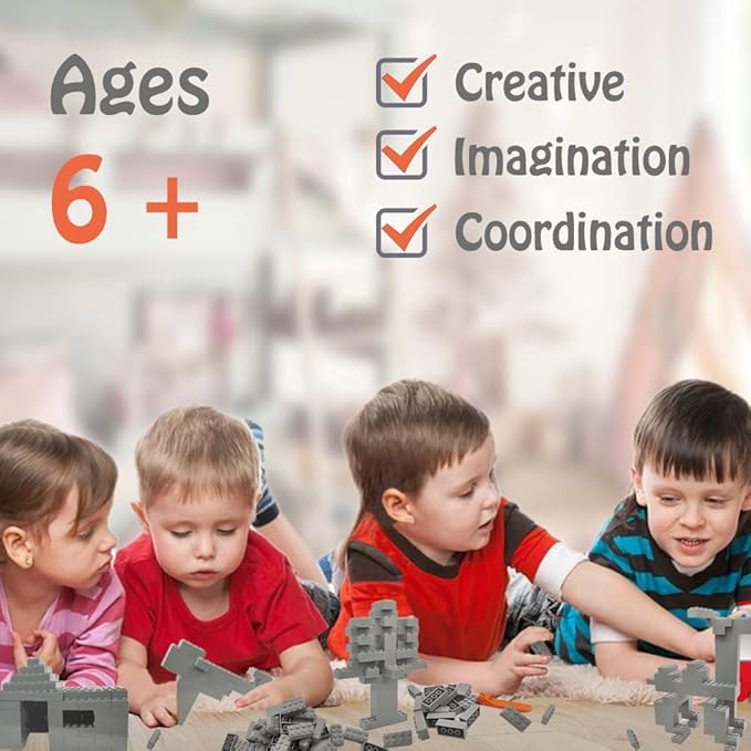 200 Piece Classic Building Bricks, 2x4 Building Blocks STEM Creative Build Toys, 100% Compatible with All Major Brands, MOC Bulk Bricks DIY Play Set for Kids Age 6+(Light Grey)