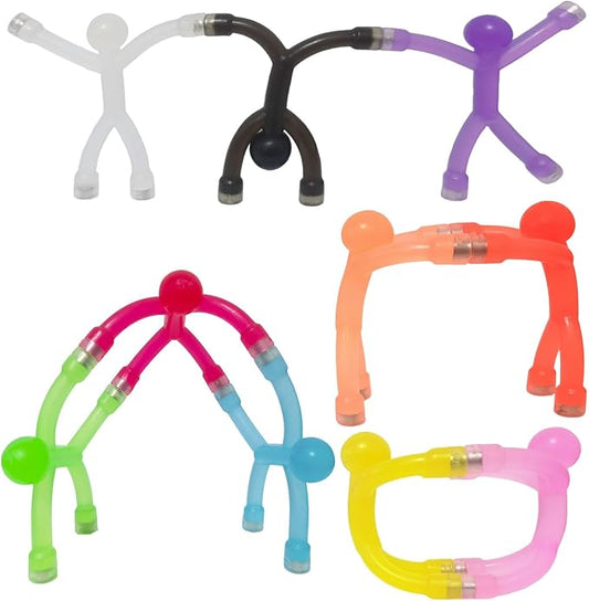 mom&myaboyMini Man Magnetic Toy for Kids Travel Toys Fridge Magnets Toy for 3-15 Year Old Anxiety Relief Toys for All Age 10 Pcs Rubber Magnet Men Educational Fidget Toys (Solid Colors)